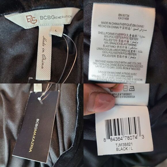 Vintage Y2K BCBGeneration Black Velour Micro Mini Skirt L Pockets Baddie - Picture 3 of 7